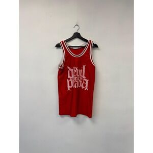 Vintage Devil Wears Prada Shirt Mens Small Red‎ Tank Top Jersey Gimme 1/2 Band